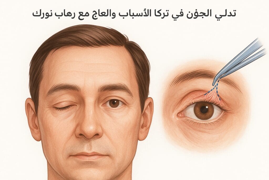 تدلي الجفون الأسباب والعلاج في تركيا 5 خطوات