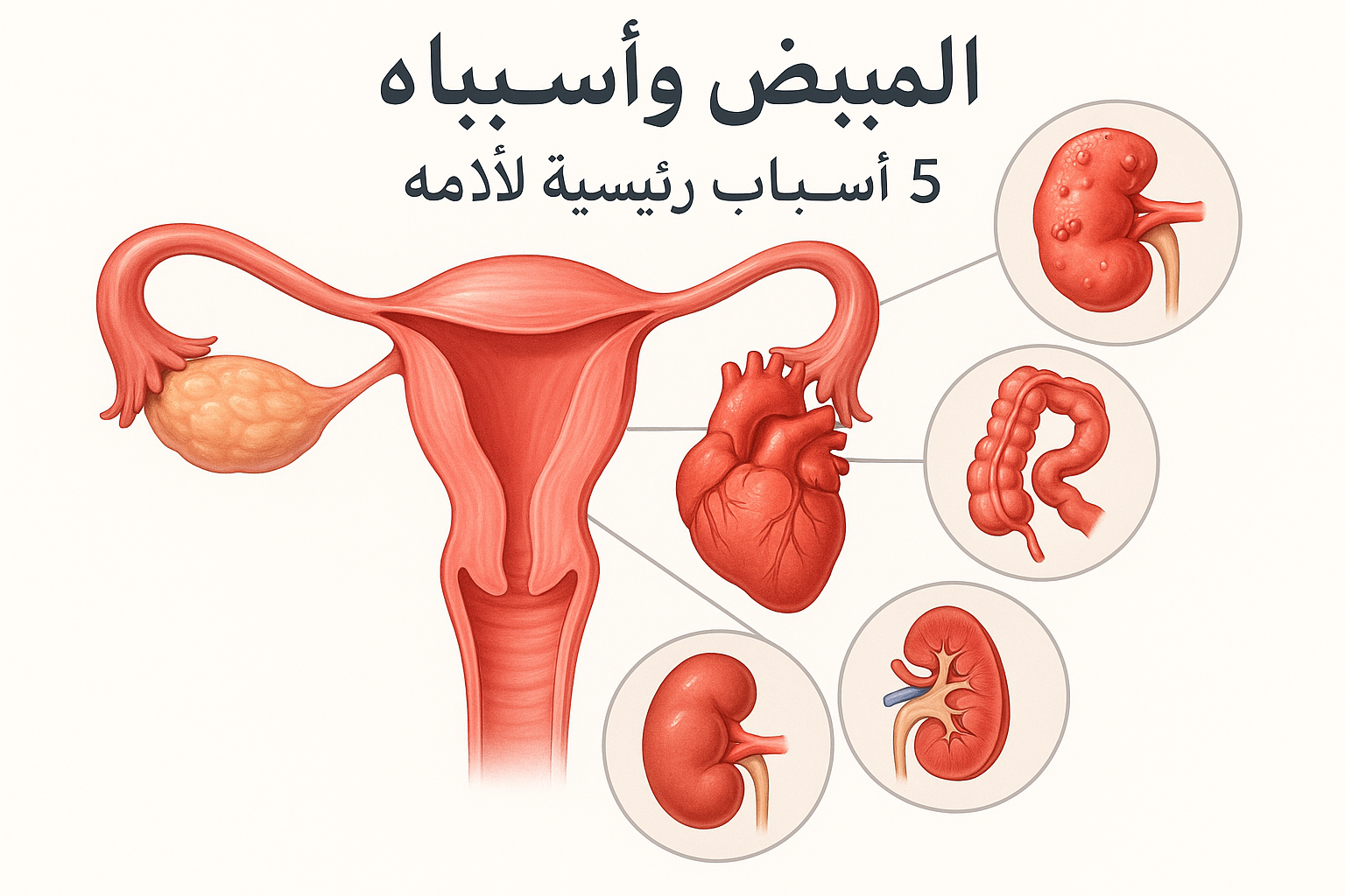 المبيض و 5 أسباب رئيسية لآلامه: دليل شامل