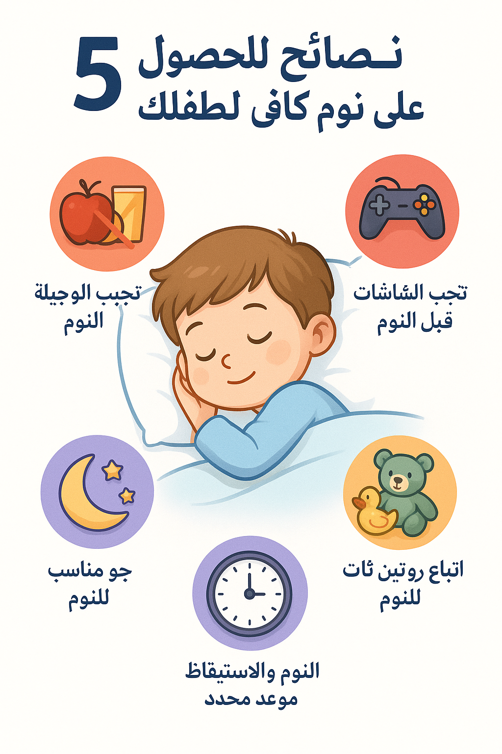 5 نصائح للحصول على نوم كافٍ لطفلك