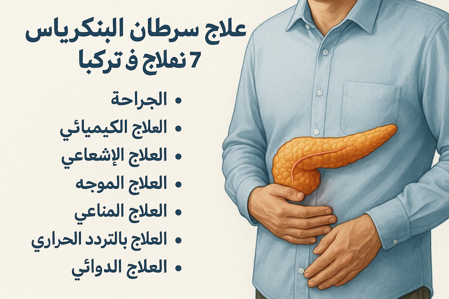 علاج سرطان البنكرياس بتركيا: 7 خيارات متقدمة علاج سرطان البنكرياس