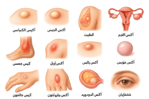 لأنواع الأكياس وعلاجها