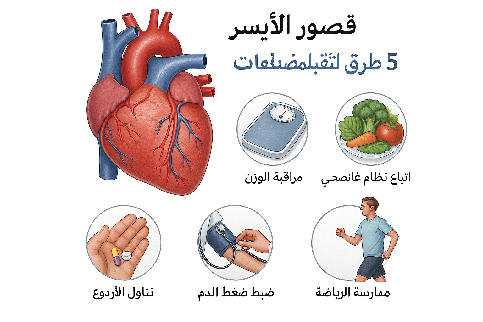 قصور القلب الأيسر 5 طرق لتقليل المضاعفات