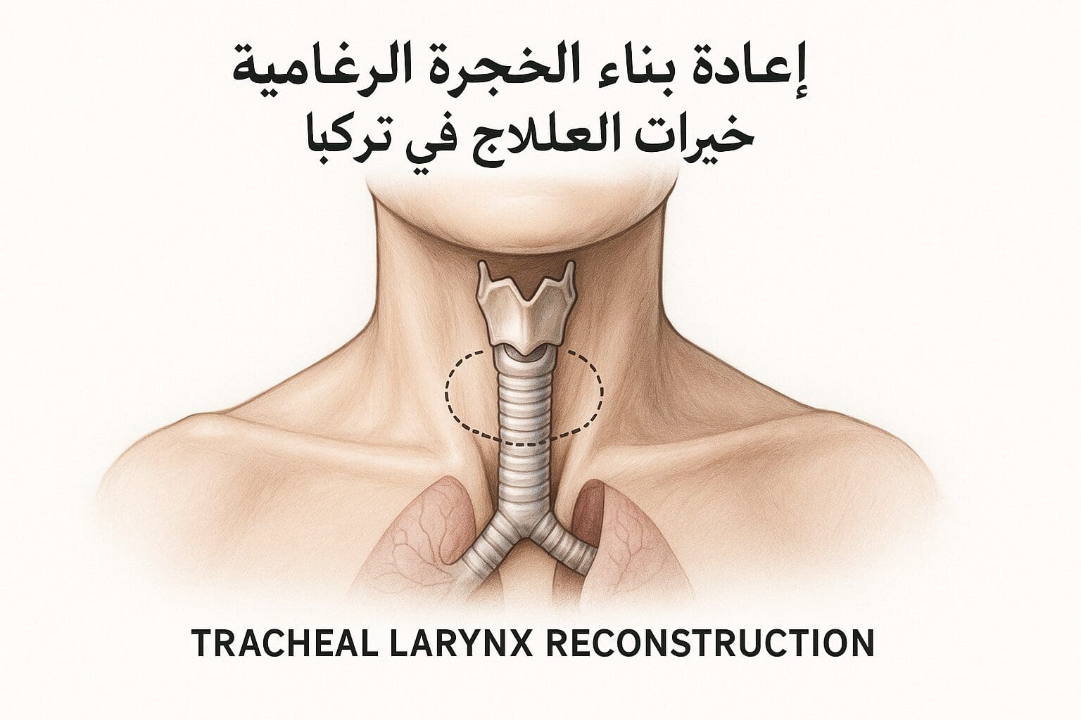 إعادة بناء الحنجرة الرغامية خيارات العلاج في تركيا إعادة بناء الحنجرة الرغامية a human body with a trachea and lungs