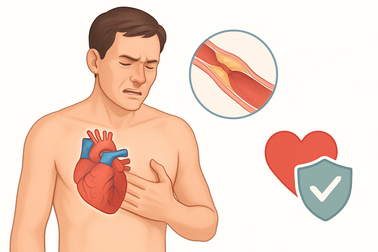 النوبة القلبية: 5 أسباب، أعراض، طرق وقاية وعلاج