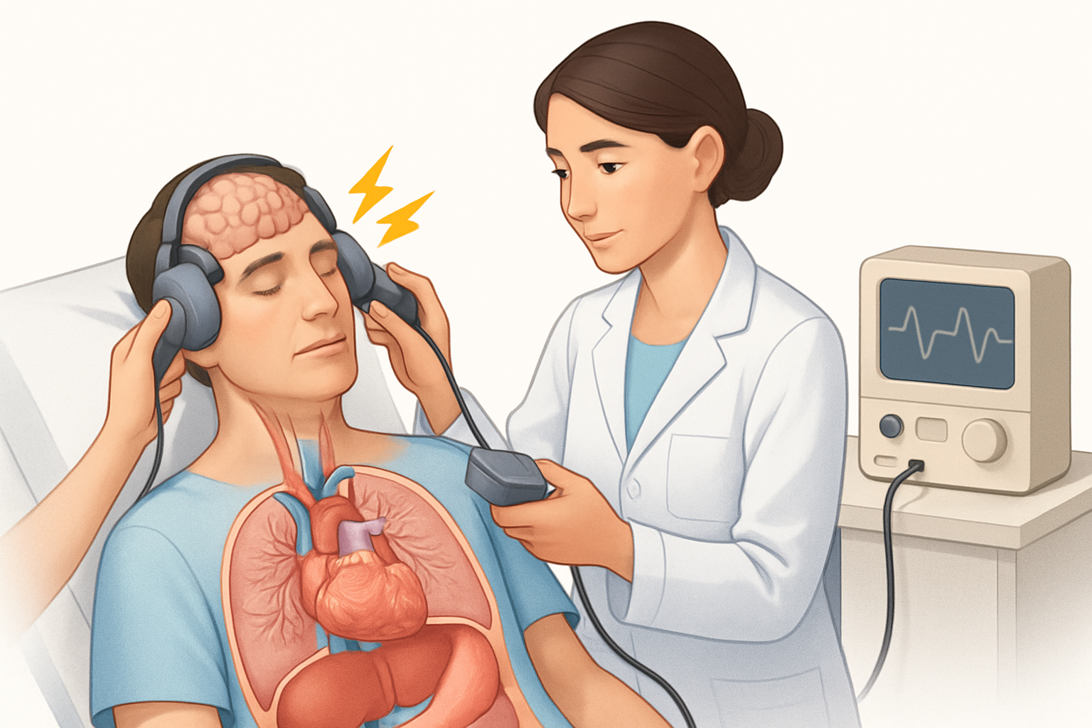 العلاج بالصدمات الكهربائية (ECT): هل هو الحل لحالاتك النفسية؟ العلاج بالصدمات الكهربائية (ECT): هل هو الحل لحالاتك النفسية؟
